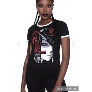 Killstar Deathstar Ringer Tee NWT SOLD OUT